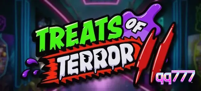 Treats of Terror II স্লট গেমের রঙিন এবং ভুতুড়ে থিমযুক্ত ইন্টারফেসের একটি দৃশ্য